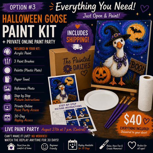Halloween Goose Paint Kit + Private Online Paint Party
